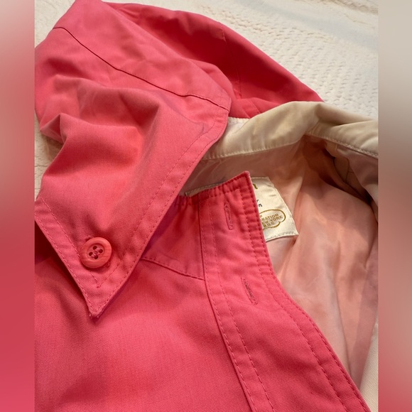 Vintage London Fog Pink Trenchcoat Jacket Women’s Size 14 Made In Taiwan - Picture 6 of 9